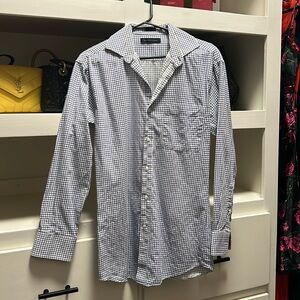 Blue and white dress shirt